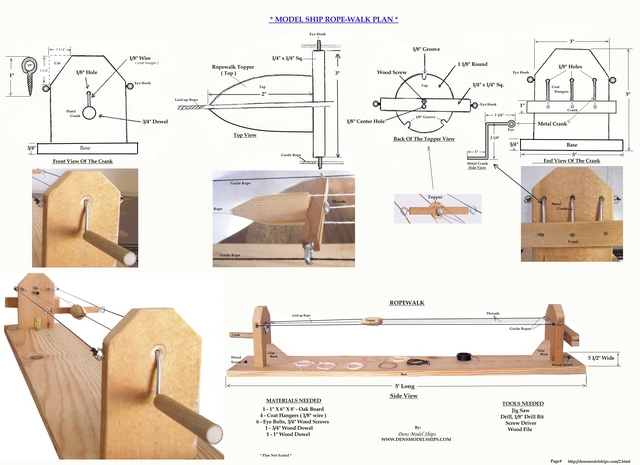 Ropewalk plan for model ships, by Dens Model Ships.